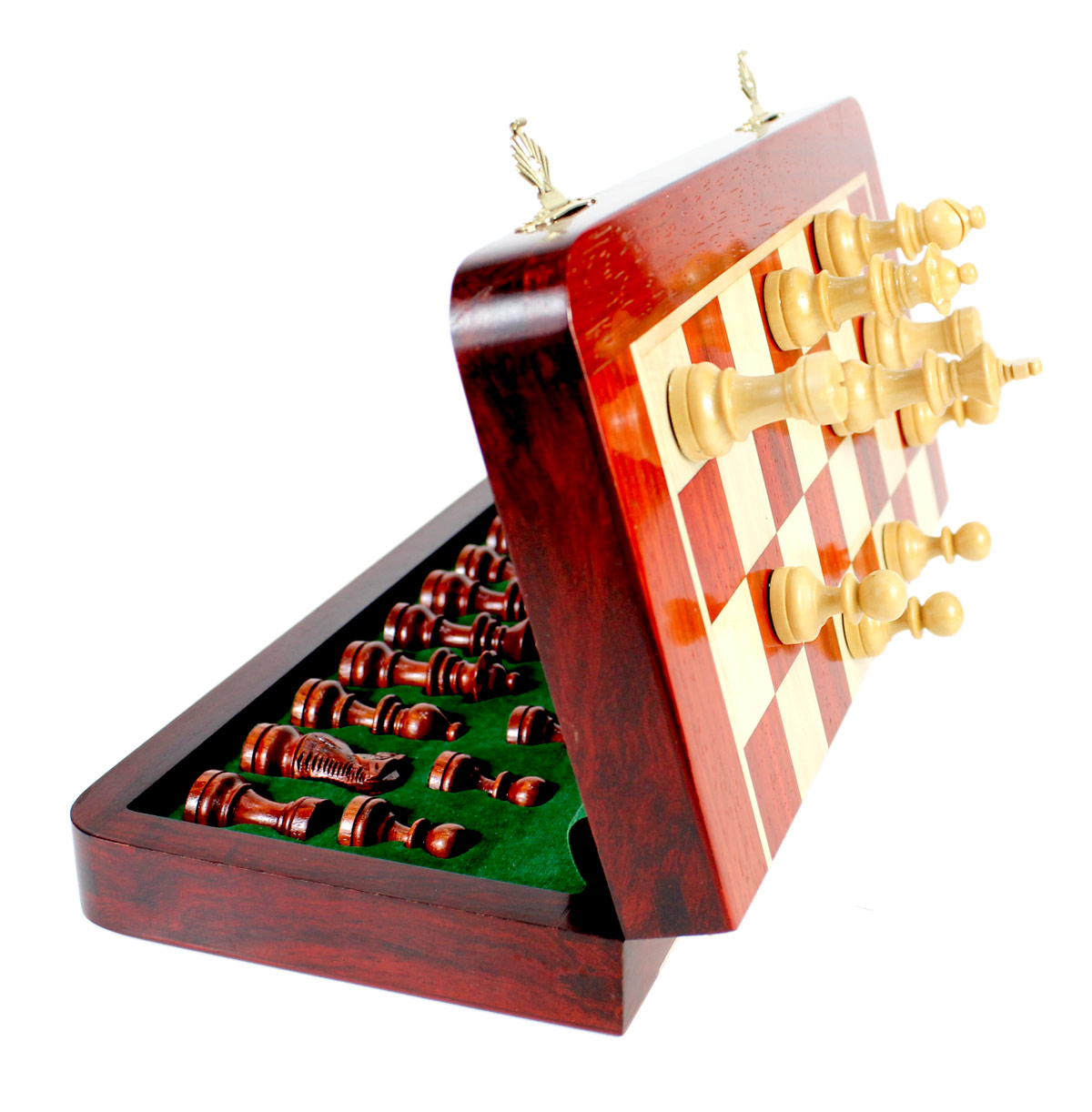 Each Chess piece is fitted with a powerful magnet at the bottom.